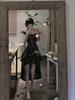 New summer floral slip dress, square neck, cinched waist, slimming, irregular design dress, super fairy