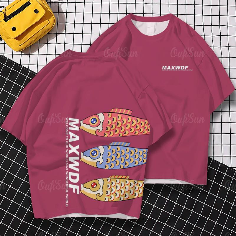 2024 New Men's T-Shirt 3d Fish Flag Print Short Sleeve T-Shirt For Men Fashion Casual Men Clothing Harajuku Loose Oversized Tees