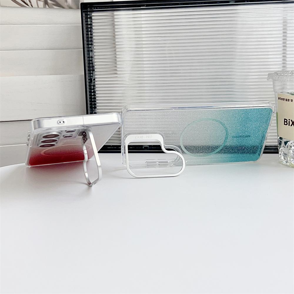 For Magsafe Magnetic Glitter Gradient Color Case for Samsung Galaxy S26 Ultra S25 Edge FE S24 Plus A06 A16 A36 Transparent Cover