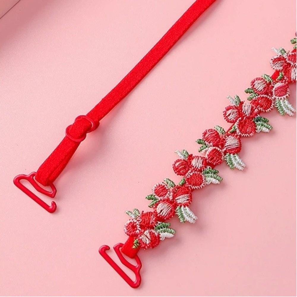 Elastic Floral Bra Straps Removable Lingerie Strap Belt Soft Shoulder Straps  Wedding Party Dress