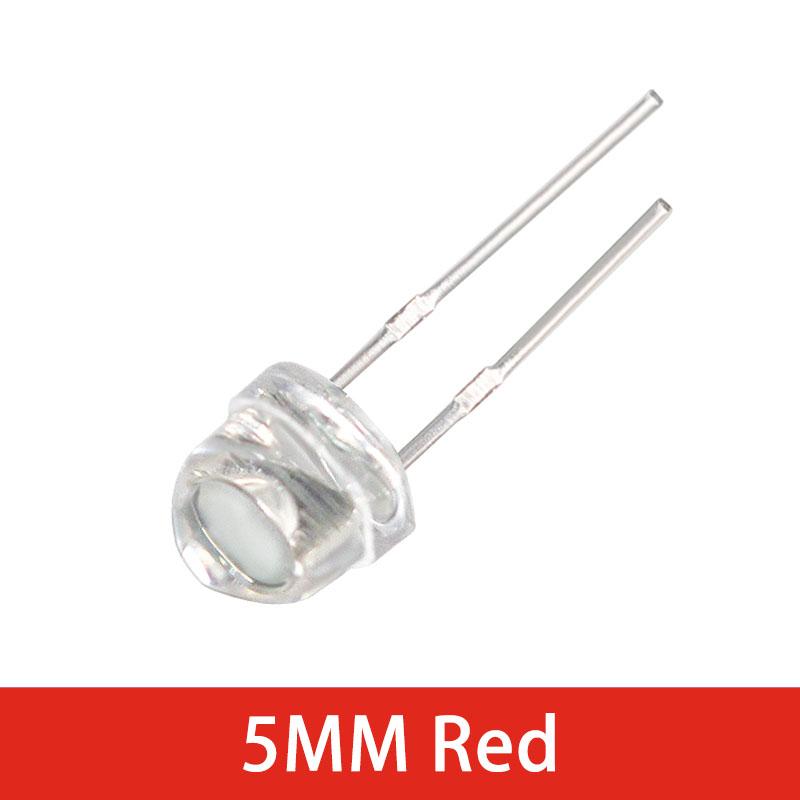 

100 шт. 5 мм солом яний капелюх світлодіод супер яскравий білий/червоний/жовтий/зелений/синій світлодіоди лампи лампи DIY електронний комплект червоний
