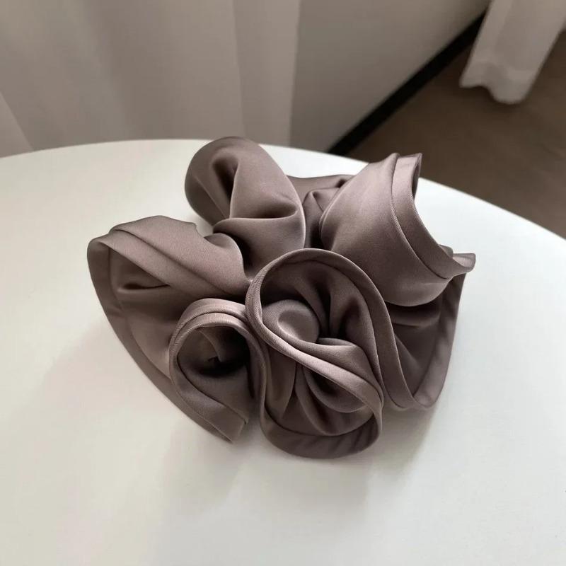 Big Size Scrunchie Ruffle Elastic Hair Bands Girls Updo Headwear Elegant Ribbon Hair Ties Women Hair Accessories