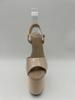 20cm Apricot Waterproof Table High Heels Buckle Sandals/high Heel Pole Dance Model Catwalk Shoes