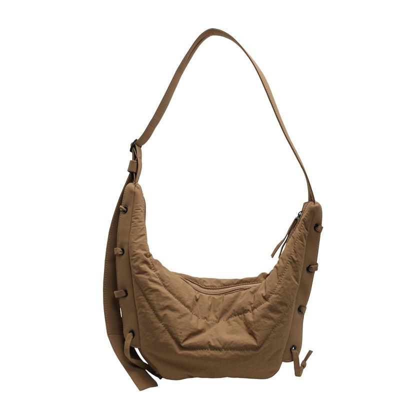 IELGY Casual All-Match Fashion Ladies Messenger Bag Nylon Cloth One-Shoulder Dumpling Bag