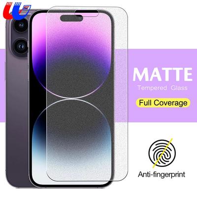 Vollständige, matte Schutzfolie aus gehärtetem Glas für Apple iPhone 14 13 12 Mini 11 Pro Max 7 8 6 Plus XR XS Max X, mattierter Displayschutz