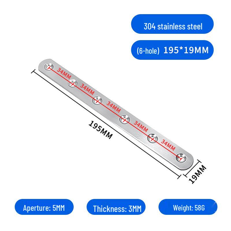 Thickened Stainless Steel I-shaped Angle Bracket for Table and Chair Fixing