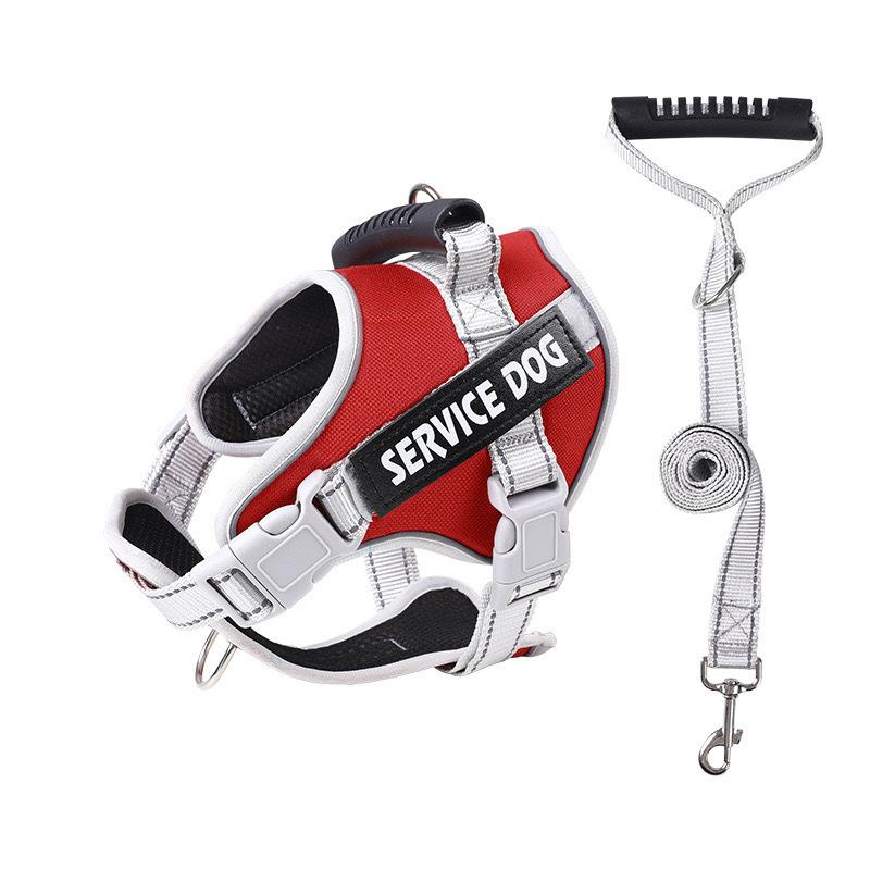 Pet breathable reflective chest back dog leash chest back large dog adjustable anti-explosion punch chest back