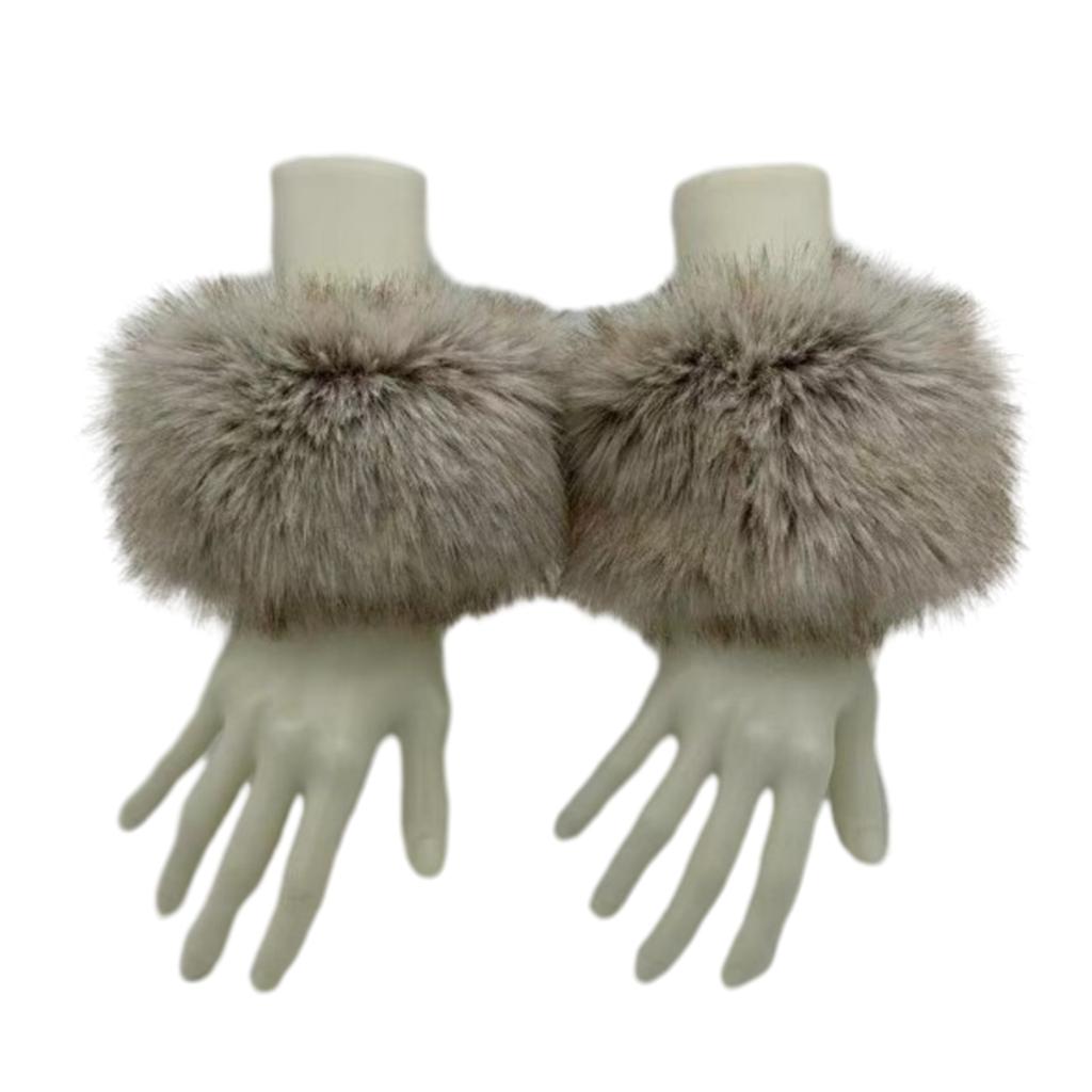 Winter Warm Women Arm Warmer Plush Wrist Cuffs Soft Elastic Wrist Slap On Cuffs Arm Warmer Plush Thicken Accessories