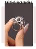 Qiong Yao 18K Gold-Plated Stainless Steel Hollow Statement Ring with Smooth Surface