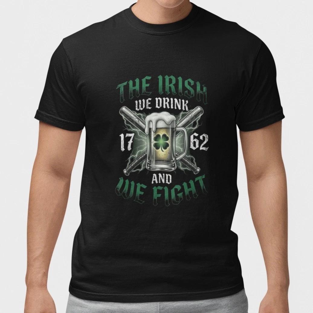 Funny Irish Drinking Shirt St Patrick’s Day Beer Shamrock Party T-Shirt Unisex XXL