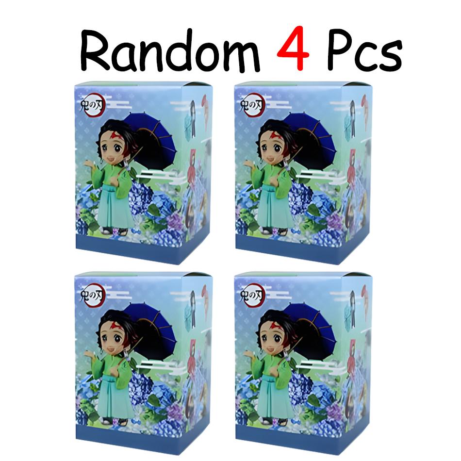 Demon Slayer Kimetsu No Yaiba Plum Rain Mystery Blind Box Tanjirou Nezuko Zenitsu Inosuke Collectible Toy Gift For Manga Lovers
