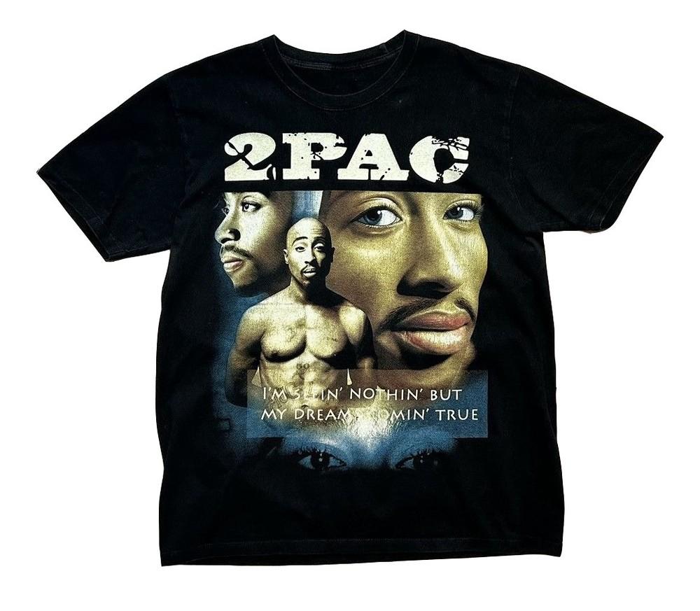 

НОВЫЙ 90-е 2PAC Тупак Шакур Рэп Футболка Мемориальная Футболка 1971-1996 Перепечатка Унисекс Футболка L