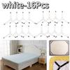 4Pcs Adjustable Bed Sheet and Quilt Holder for Bed Sheet Organizer Mattress Cover Clip for Home Elastic Straps Adjustable Clips