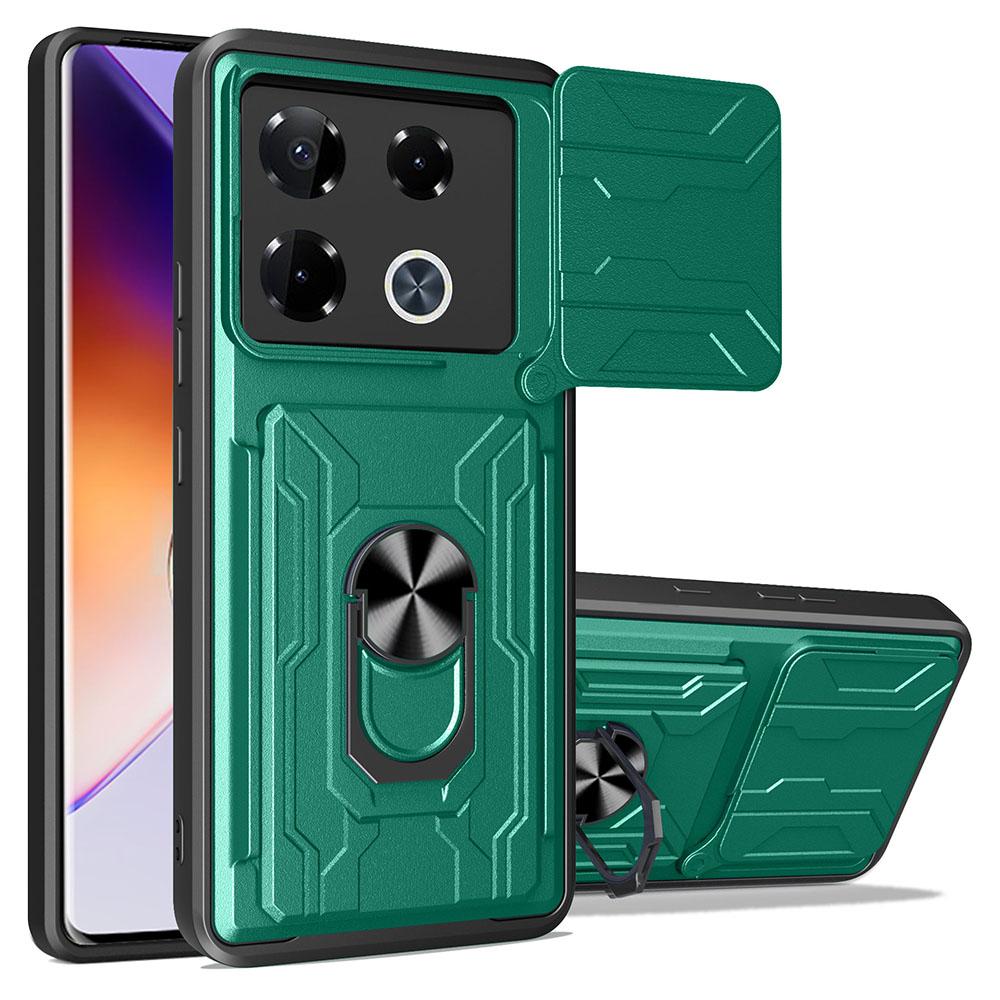 Phone Case For Infinix Note 40 Pro+/Note 40 Pro 5G/4G PC+TPU Kickstand Back Cover with Camera Slider
