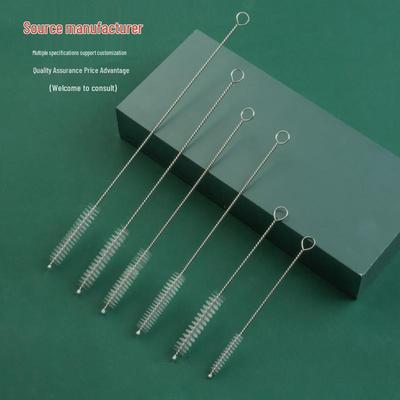 304 Stainless Steel Nylon Cleaning Brush for Baby Bottles & Test Tubes - Soft Spiral Bristles