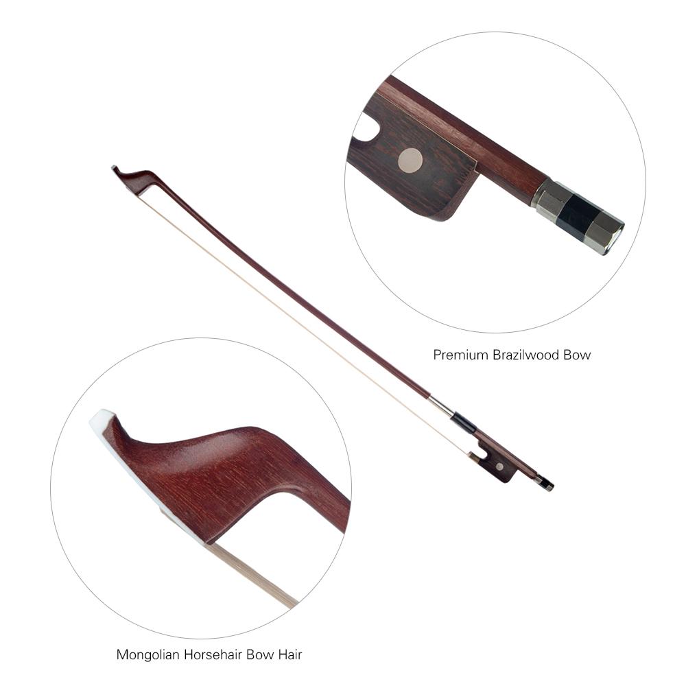 Buy French Style Bows for Size 4/4 Double Bass Brazilwood Horsehair Bow