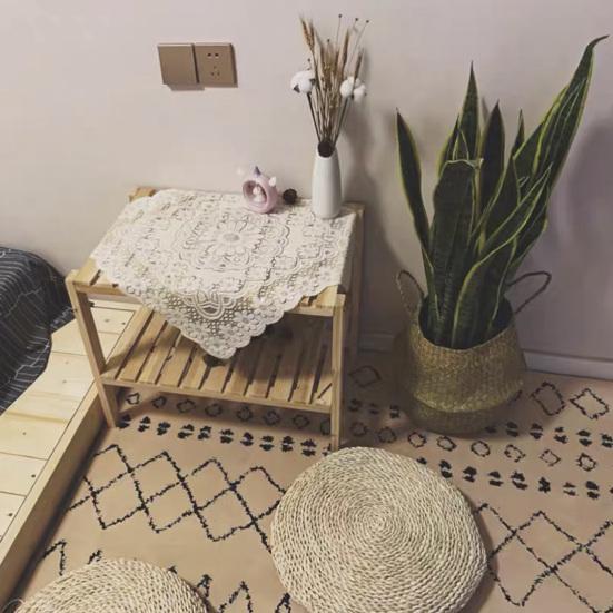 Table Cloth Embroidery Retro Lace Rectangular Hollow Design Decorative Tablecloth Cover for Dining