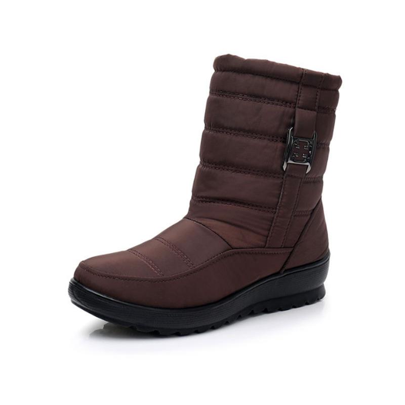 

Модные водонепроницаемые зимние ботинки для женщин 2024 Новые толстые плюшевые зимние ботинки Женские ботильоны на платформе Нескользящие теплые ботинки с хлопковой подкладкой 41