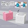 Nagelkunst Magnetischer Stift Weiß Rosa Nagelkunst 5D Automatischer Magnet Geeignet für DIY Katzenaugen Gel-Nagellack Maniküre-Werkzeuge
