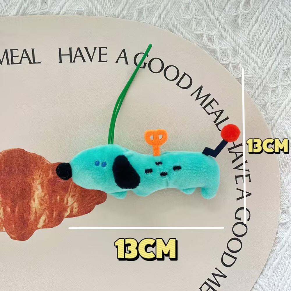 Cute Lanyard Style Clockwork Puppy Plush Pendant Doll Gift Backpack Decoration Cartoon Doll Keychain