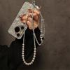 Long Crossbody Phone Chain Luxury High-End Beaded Crystal Phone Chain Strap Anti-Lost Pendant Bag Accessory