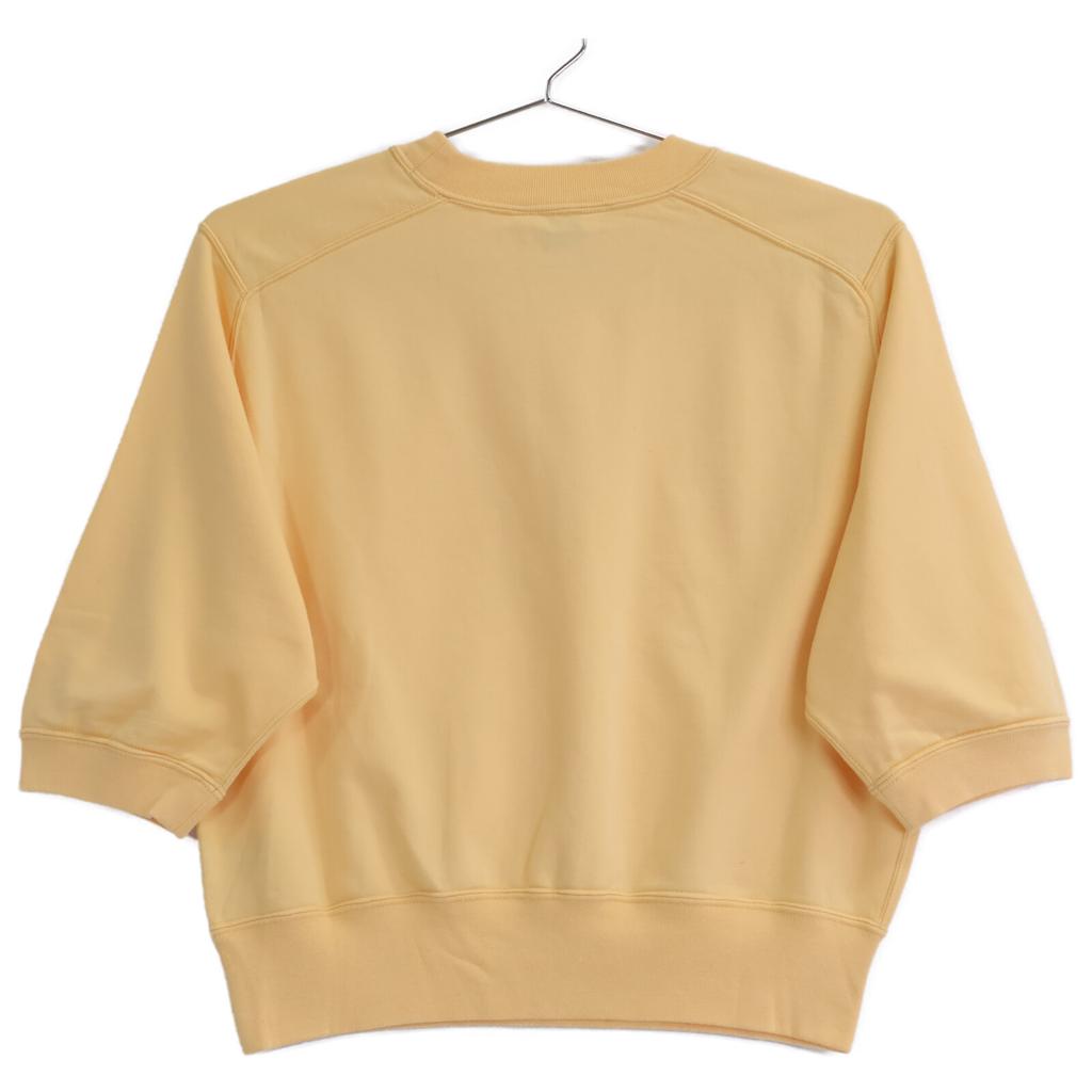 AURALEE [Ron Herman Exclusive] 24 Stainless Steel Yellow Elastic High Gauge Half Sleeve Sweatshirt Tops 1 yellowUsed