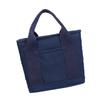 Top Handle Canvas Tote Bag Organizer,Women Shoulder Bag,Handbag for Hiking Picnic Beach , Dark Blue