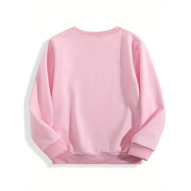Kids Crewneck Sweatshirt, Baseball Style Number 4 Print, Sport Lovers Daily Casual Pullover