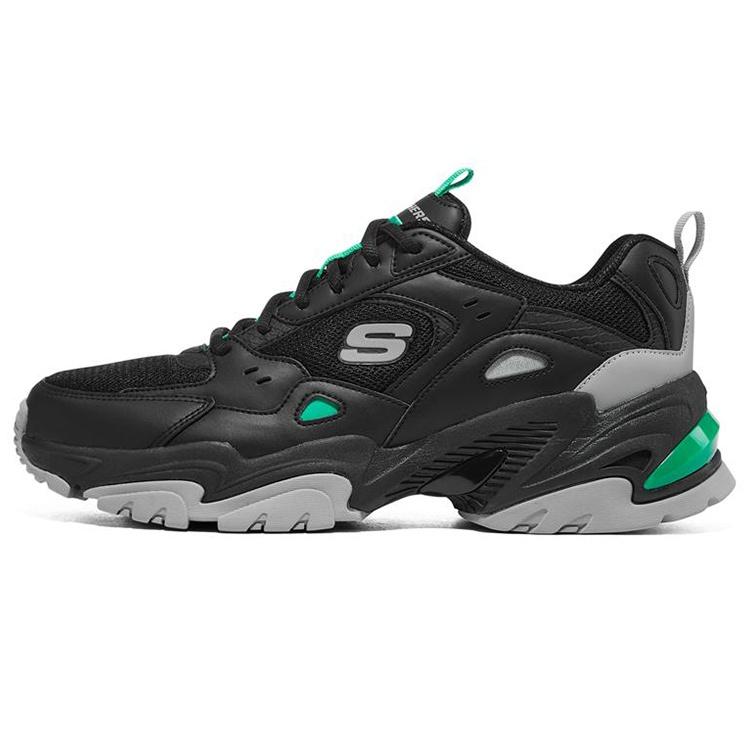 Skechers Stamina V2 Black Charcoal Green Men s 237209-BKCC EU 43