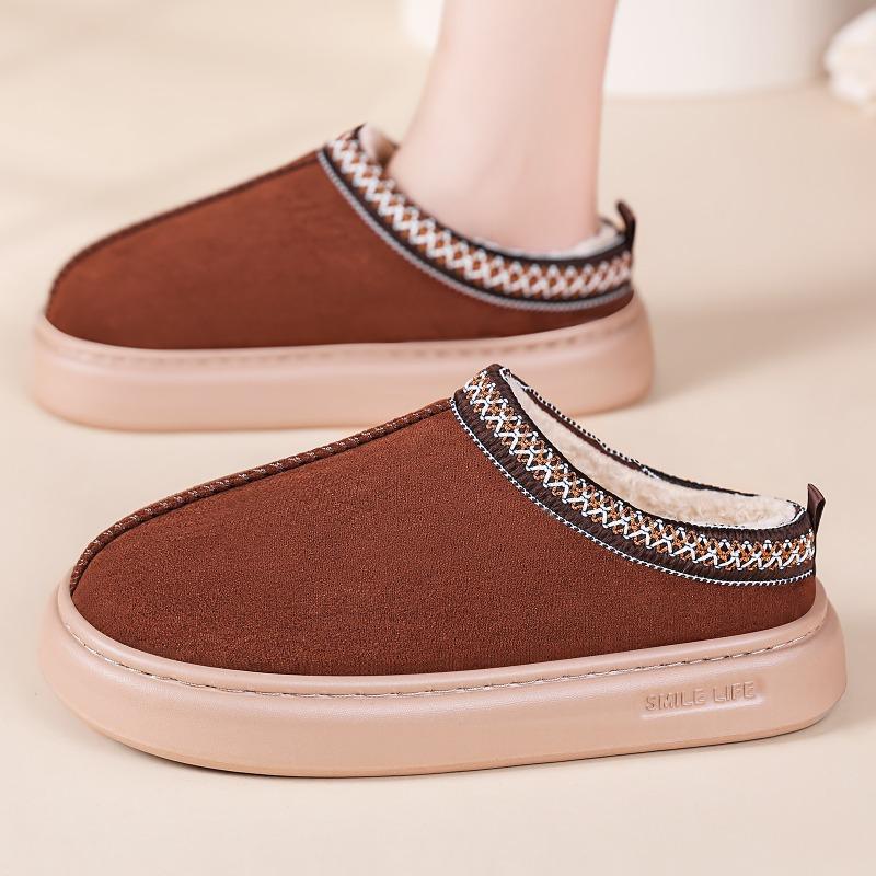 Fashion New Women's Cotton Shoes with Winter Plush Thickened Large Size Cold Resistant Warm   Fashionable Versatile Comfortable