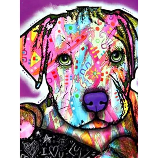 5D Diamond Embroidery Dog Full Round Square Diamond Painting Animal Full Square Resin Display Picture of Rhinestones Home Gift