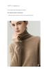Women's 100% Cashmere High Neck Solid Color Long Sleeve Casual Sweater - Autumn/Winter Knitwear