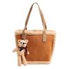 Portable Bucket Bag Women's 20253 Autumn and Winter New Plush Suede Tote Bag Large Capacity Matte Suede