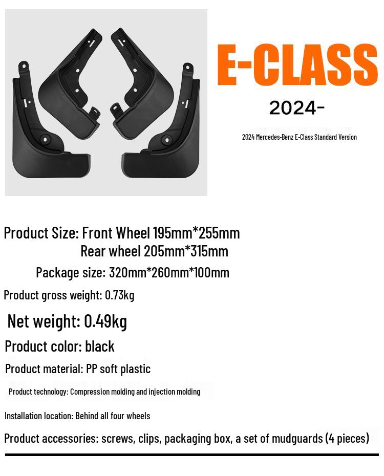 Mercedes-Benz E-Klasse Weichgummi-Reifen Schmutzfänger Klappe