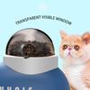 Whale-Shaped Slow Feeder Dog Adjustable Hole Press-Activated Cat Puzzle Treat Dispenser Anti-slip Base Transparent Window