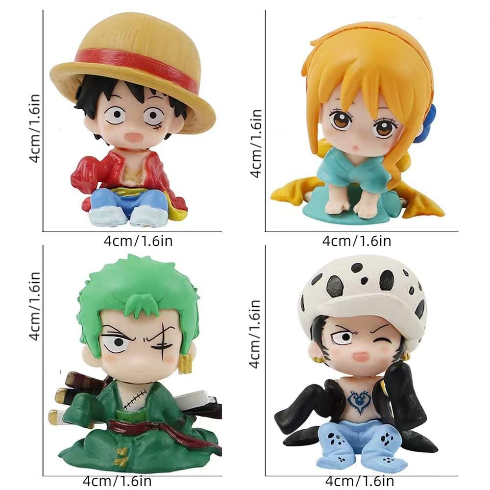 

4 шт. One Piece Гаражный набор Q Версия Модель Фигурка Коллекция Украшение Подарок
