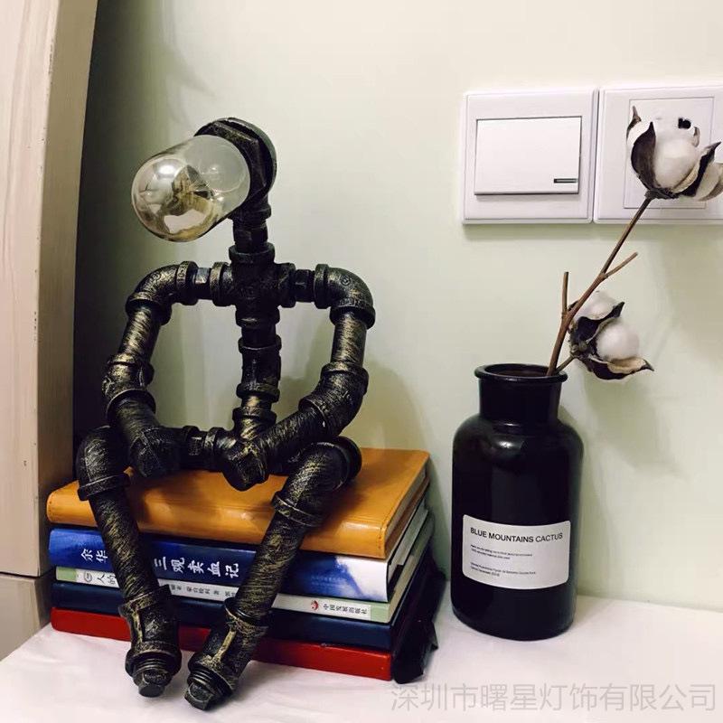 Modern Industrial Retro Iron Table Lamp E27 Living Room Restaurant Bar Loft Cafe