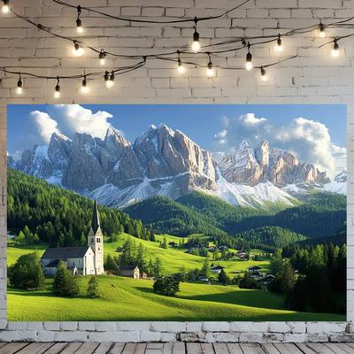 2D Italien Dolomiten Berglandschaft Wandteppich Wandbehang