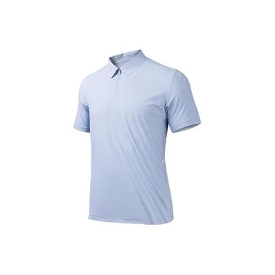 Training Series Solid Color Comfortable Breathable Versatile Short Sleeve Polo Shirt Men Tops Light-Smoke-Blue 152627103D-1