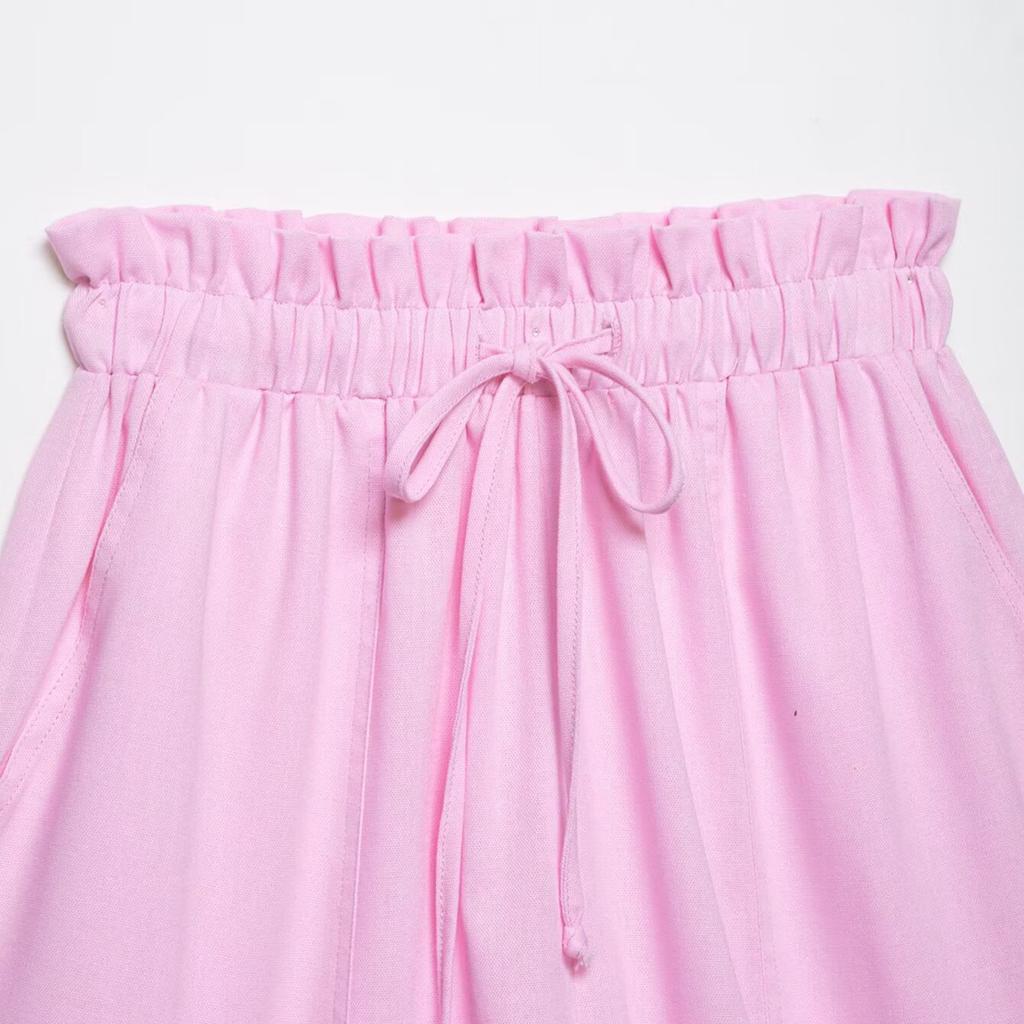 European and American style, new women's clothing, foreign style, fashionable, casual style, linen shorts 4344040