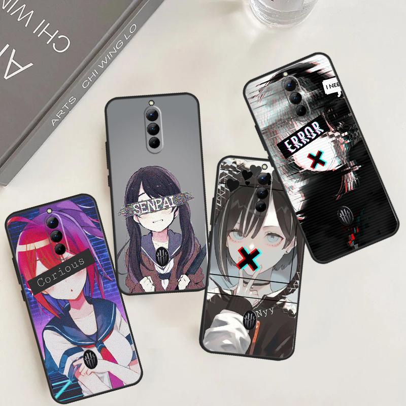 Cute Girl Glitch Animation Case For ZTE Nubia Red Magic 9 Pro Plus 8 8S Pro 6 7 6S 7S Pro 5G 5S 6R Phone Cover Shell