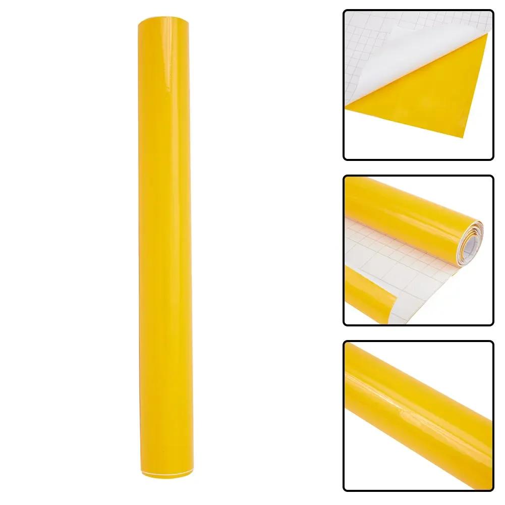 Yellow Vinyl Film Wrap Car Sticker Decal, Bubble Free Application, 30*150cm, Protects Your Car Paint, Easy to Remove