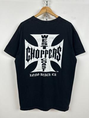 Tricou Unisex Bărbați Vintage West Coast Choppers Negru Spălat Paul Walker Mărime XL