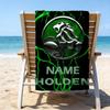 1pc Football30 Beach Towel with Custom Name, Beach/Swimming/Bath/Picnic/Camping Towel, Suitable for Seaside Beaches