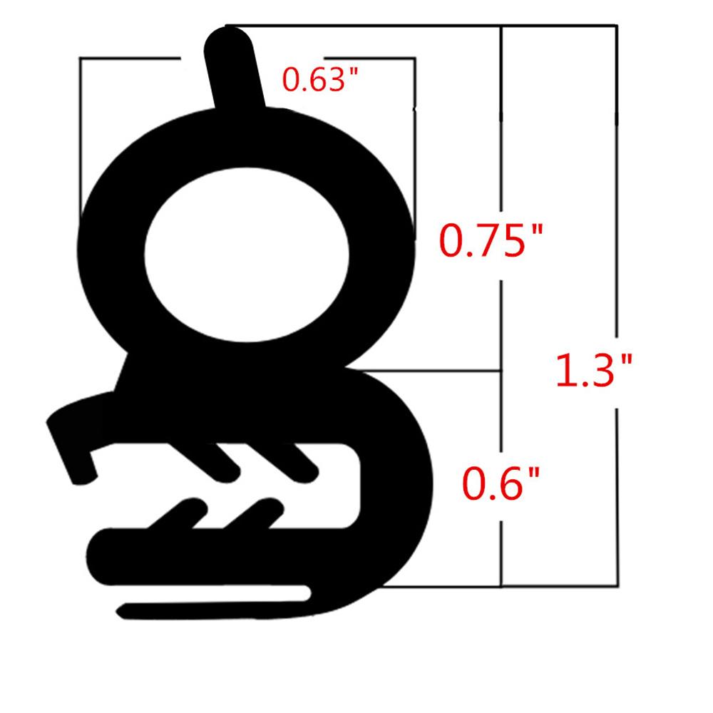 Rubber Car Door Seal Weatherstrip (3Meters)