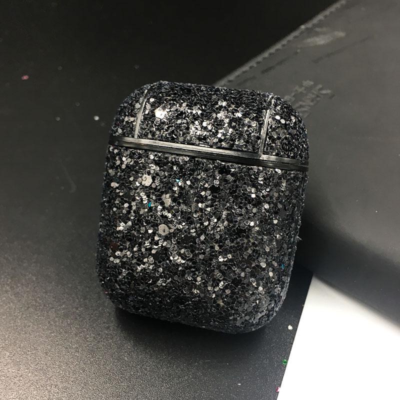 

Bling Bling Гарнитура ПК Защитный чехол для Airpods 1 2 Bluetooth Наушники Защитный чехол для ПК Airpods For Airpods 1/2 Case чёрный