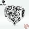 Ασήμι 925 Vintage Love Garden Charm Beads Fit Πρωτότυπο βραχιόλι κολιέ για γυναίκες Κοσμήματα
