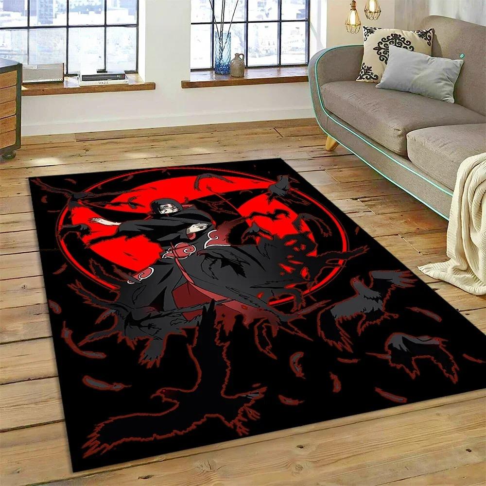 Cartoon 3D Itachi Naruto Japan Anime Area Rug Carpet Living Room Bedroom Sofa Doormat Rug Decoration Kids Non-slip Floor Mat