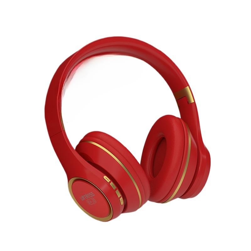 KH20 Earphones Over Ear Bluetooth Headphones Wireless Headset with Built-in Mic Soft Earmuffs Retractable Holder Connecting Audio Cable on Clearance
