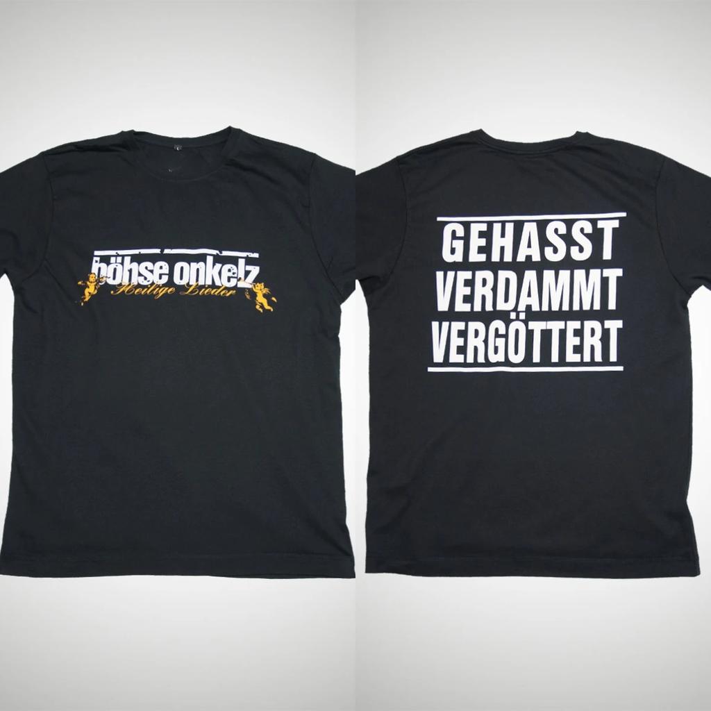 German Rock Band Böhse Onkelz Ehasst Verdammt Vergöttert II Peripheral Oversized Casual Oversized Cotton Tees 40 Year Tshirt